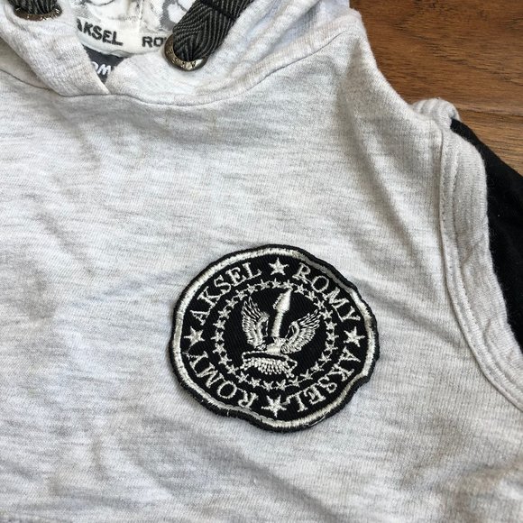 Romy & Aksel Grey and Black Hoodie - Picture 4 of 4